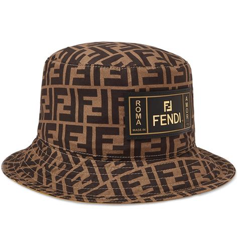 fendi logo bucket hat|fendi bucket hat men's.